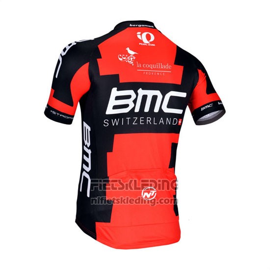2014 Fietskleding BMC Rood en Zwart Korte Mouwen en Koersbroek